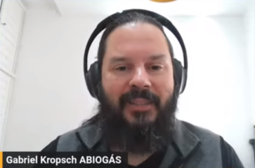 Abiogás espera que o Brasil chegue a 2030 produzindo 30 milhões de m3/dia de biometano. Na imagem: Captura de tela da participação de Gabriel Kropsch, Diretor da Abiogás – Associação Brasileira do Biogás, nos Diálogos da Transição 2023, evento virtual da agência epbr