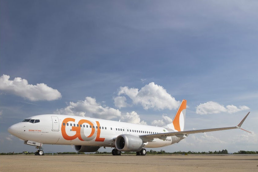 GOL anuncia iniciativa piloto de compensação de combustível sustentável de aviação (SAF). Na imagem: Aeronave Boeing 737 MAX, da GOL (Foto: Divulgação GOL)