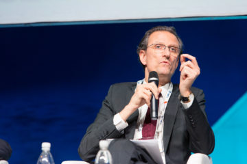 Na imagem: Maurício Tolmasquim, diretor de Transição Energética da Petrobras, durante a OTC 2023 em Houston, no Texas, EUA (Foto: EWEA)