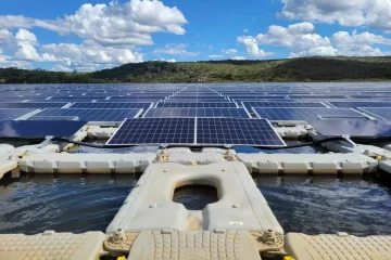 Usina solar flutuante Veredas, Sol e Lares, em Minas Gerais (Foto: Divulgação)