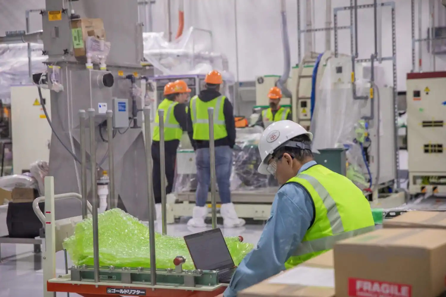 Construção da fábrica de baterias da Toyota, em Liberty, Carolina do Norte, nos EUA (Foto: Cortesia Toyota)