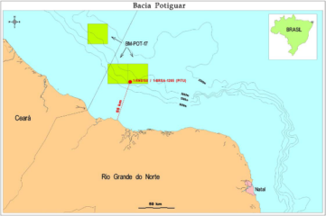 Petrobras recebe licença do Ibama para voltar a perfurar no offshore da Bacia Potiguar (RN). Na imagem: Mapa do bloco BM-POT-17, localizado na Bacia Potiguar (RN), na região da Margem Equatorial (Infográfico: EBC)