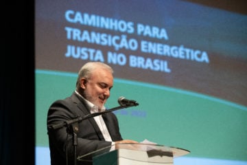 O presidente da Petrobras durante o seminário Caminhos para a Transição Energética Justa no Brasil. Foto: Cortesia Petrobras