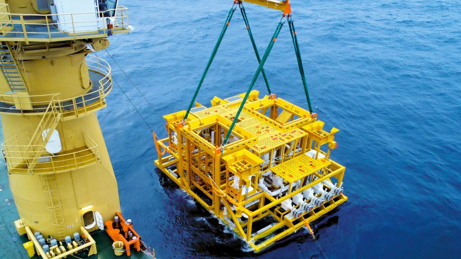 Aker Solutions SLB e Subsea7 concluem joint venture batizada como OneSubsea. Na imagem: Manifold submarino da OneSubsea fornecido para campos do pré-sal em águas profundas da Petrobras (Foto: Divulgação)