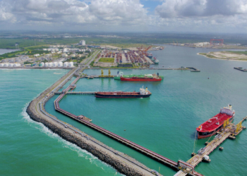 Vista aérea do Complexo Industrial Portuário de Suape, em Pernambuco (Foto Divulgação)