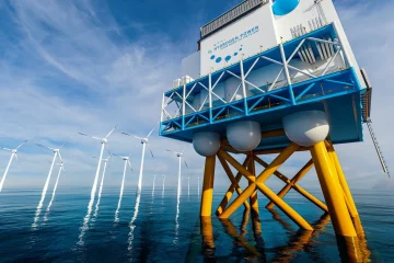 A agência epbr fará cobertura completa do Brazil Offshore Wind Summit com entrevistas exclusivas entre 26 e 27 de março, no Rio. Na imagem: Tecnologia para produção de hidrogênio via eletrólise, em alto mar, com turbinas eólicas ao fundo (Foto: Divulgação IEA)