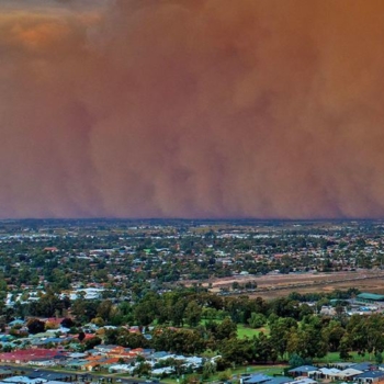 Tempestade de areia na Austrália (Foto: APDIM/Robert Klarich)