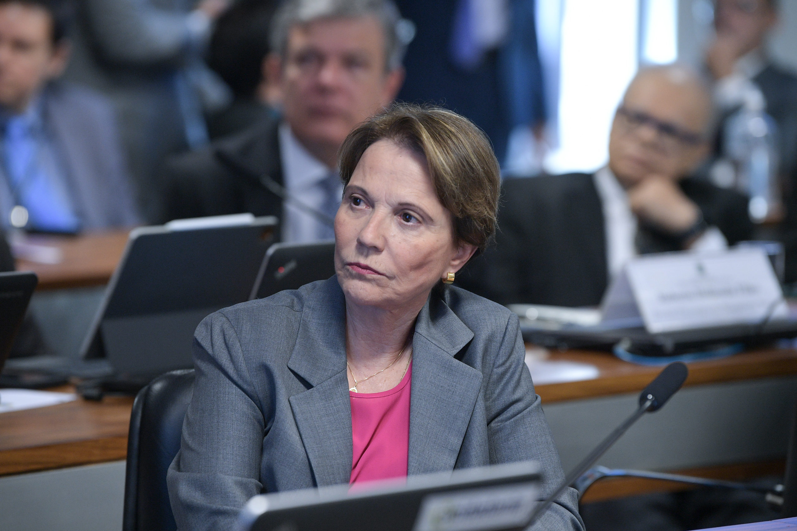 Senadora Tereza Cristina, ligada ao agronegócio, apresenta emenda na Comissão de Infraestrutura (CI) para incluir diesel coprocessado no Combustível do Futuro, PL 528/2020 (Foto: Pedro França/Agência Senado)