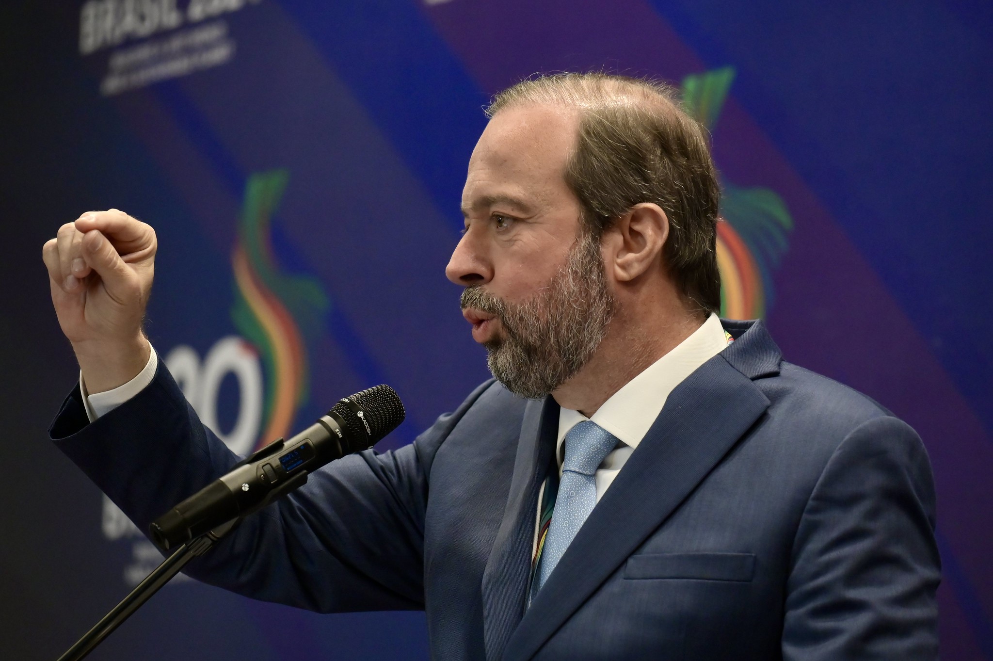 27.05.2023 – Ministro de Minas e Energia, Alexandre Silveira, durante evento do G20, em Belo Horizonte (G20 BH, Ricardo Botelho)