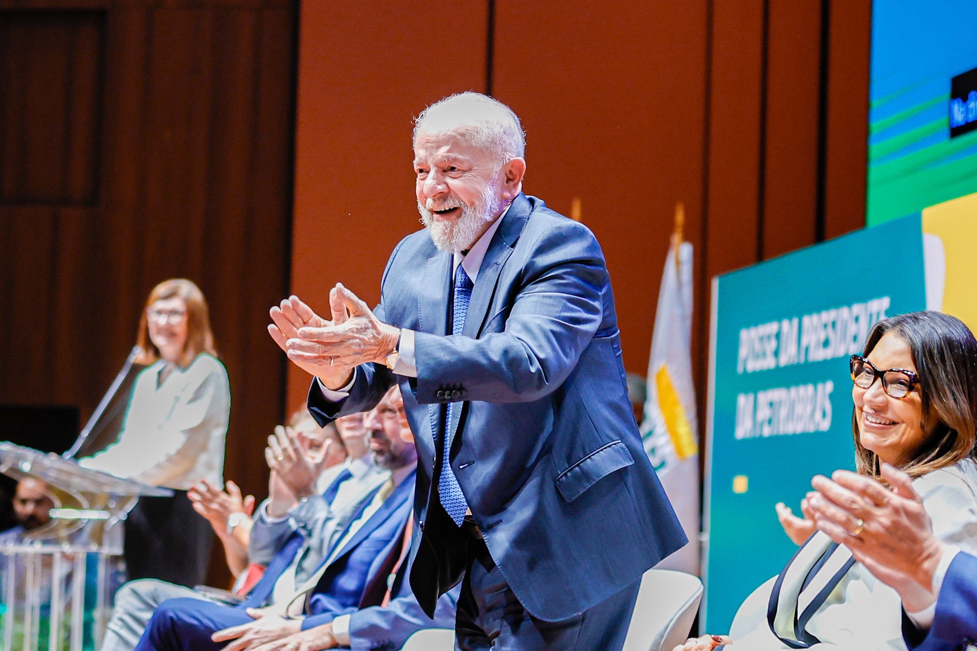 Presidente Lula durante a solenidade de posse de Magda Chambriard como Presidente da Petrobras, no Cenpes no Rio, em 19/6/2024 (Foto: Ricardo Stuckert/PR)