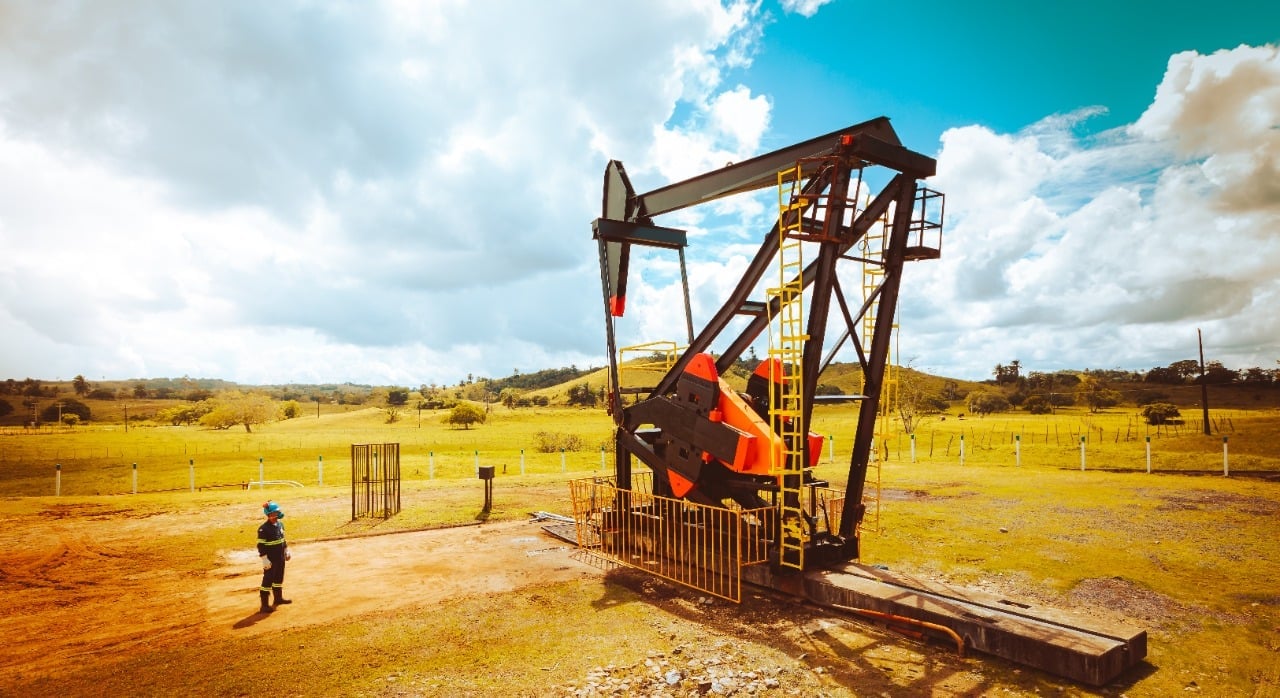 Cavalo-de-pau para exploração onshore de petróleo, no polo Remanso, pela PetroReconcavo (Foto: Divulgação)