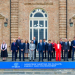 Grupo das sete maiores economias globais (G7) indica fim da geração de energia a carvão até 2035 – mas deixa uma brecha. Na imagem: Ministros de Energia e Clima do G7 no encerramento do encontro em Turim, na Itália (Foto: G7 Italy)