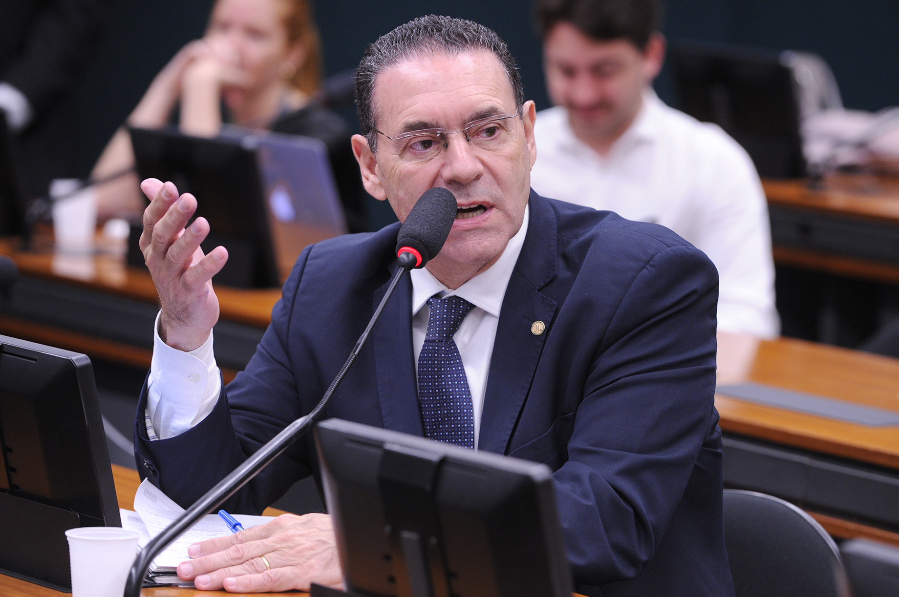 Vitor Lippi (PSDB/SP) participa de audiência pública da CDE na Câmara para debater projetos de regulamentação da Reforma Tributária, em 17/4/2024 (Foto: Renato Araújo/Câmara dos Deputados)