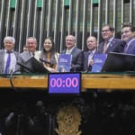 Políticas para mercado regulado de carbono e hidrogênio de baixo carbono são prioridades para indústria em 2024. Na imagem: Lançamento da Agenda Legislativa da Indústria 2024 (Foto: Vinicius Loures/Câmara dos Deputados)