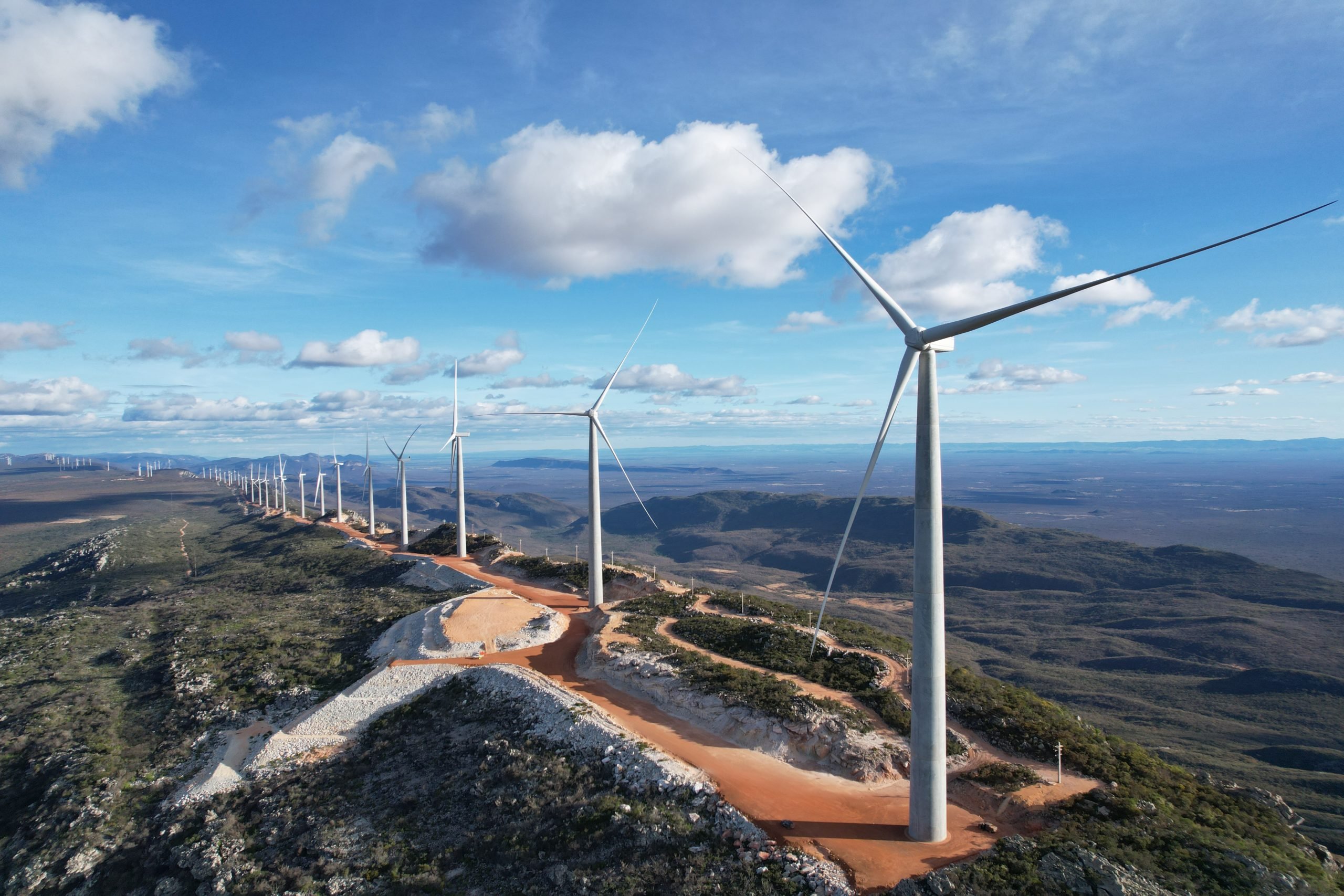 Parque Eólico Morro de Cruzeiro da Statkraft Brasil, em Brotas de Macaúbas/BA (Foto: Divulgação)