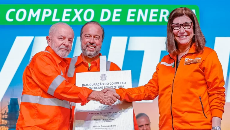 Lula, Alexandre Silveira e Magda Chambriard participam da inauguração do Complexo de Energias Boaventura, em Itaboraí/RJ, em 13/9/2024 (Foto Ricardo Stuckert/PR)