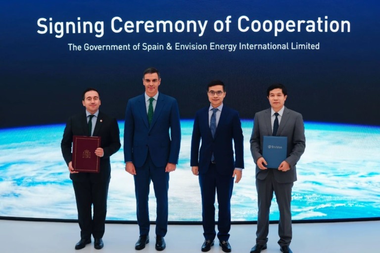 Espanha firma acordo com chinesa Envision para investimento de US$ 1 bi em parque de hidrogênio verde