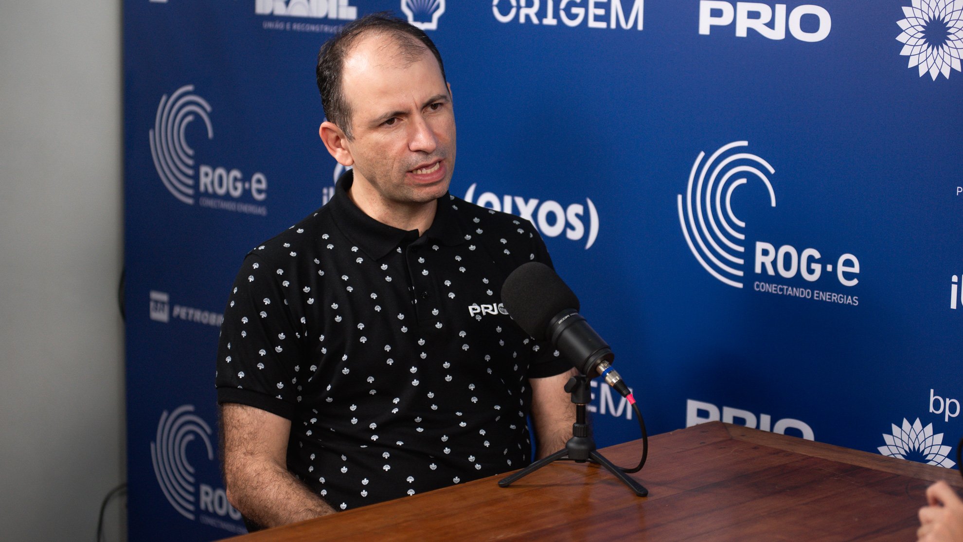 Francilmar Fernandes, diretor de Operações da Prio, em entrevista ao estúdio eixos durante a ROG.e no Rio, em 25/9/2024 (Foto Vitor Curi/eixos)