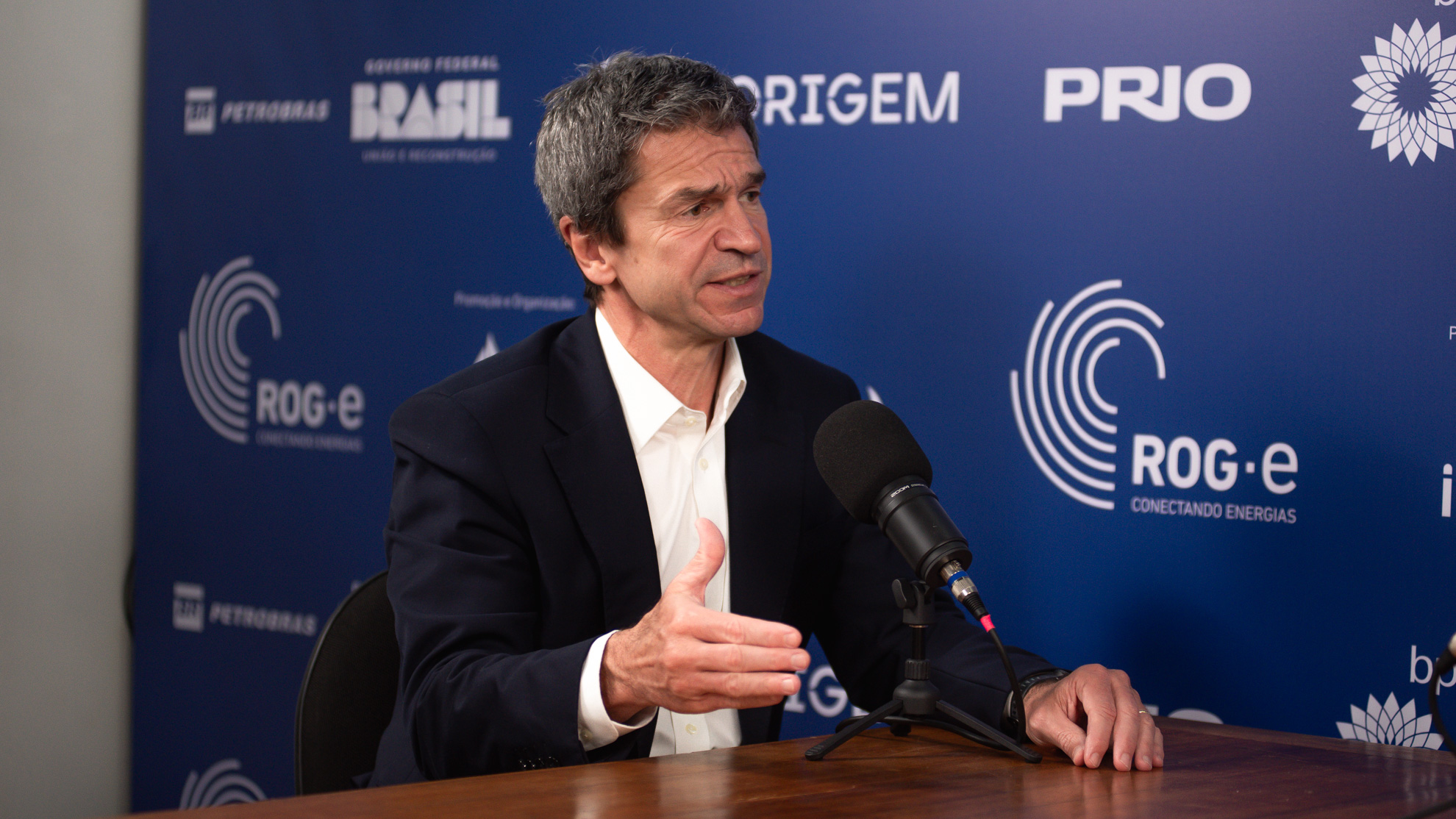 Etanol vai se tornar cada vez mais importante na matriz energética do Brasil, afirma Ernesto Pousada, CEO da Vibra, em entrevista ao estúdio eixos durante a ROG.e no Rio, em 25/9/2024 (Foto Vitor Curi/eixos)