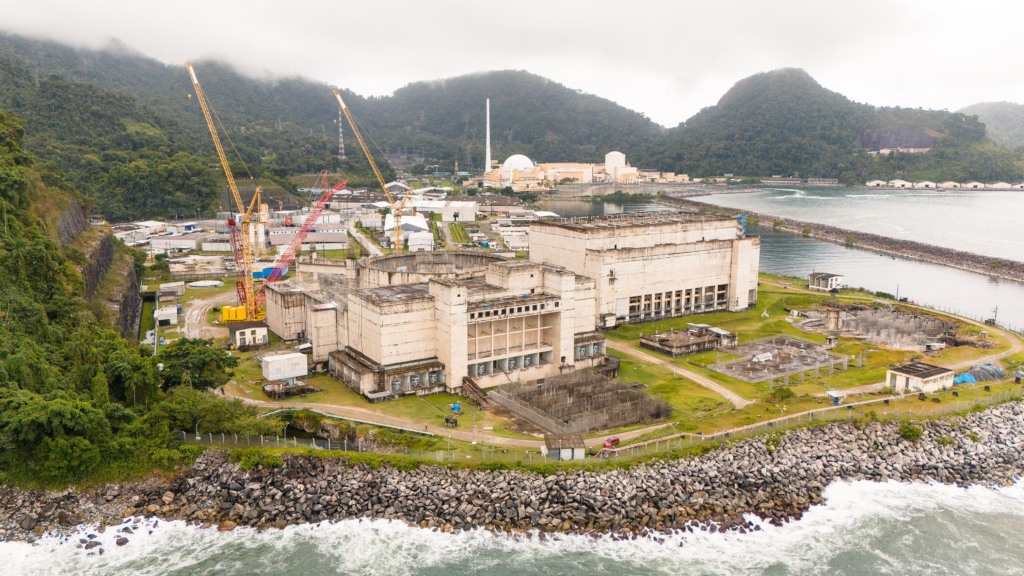 BNDES conclui estudo sobre Angra 3 e estima R$ 23 bilhões para concluir obras da usina nuclear em Angra dos Reis/RJ (Foto Divulgação)