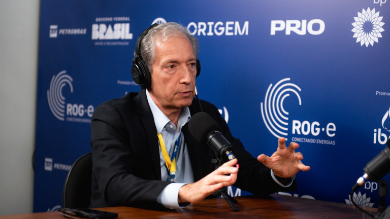 O estúdio eixos recebe Rogério Manso, presidente da ATGás, na Rio Oil & Gas & Energy (ROG.e) 2024 | Victor Curi/eixos