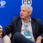 M&aacute;rcio F&eacute;lix, presidente da Abpip, concede entrevista ao est&uacute;dio Abpip durante a Sergipe Oil & Gas, em Aracaju, em 25/7/2024 (Foto Alisson Torres/eixos)