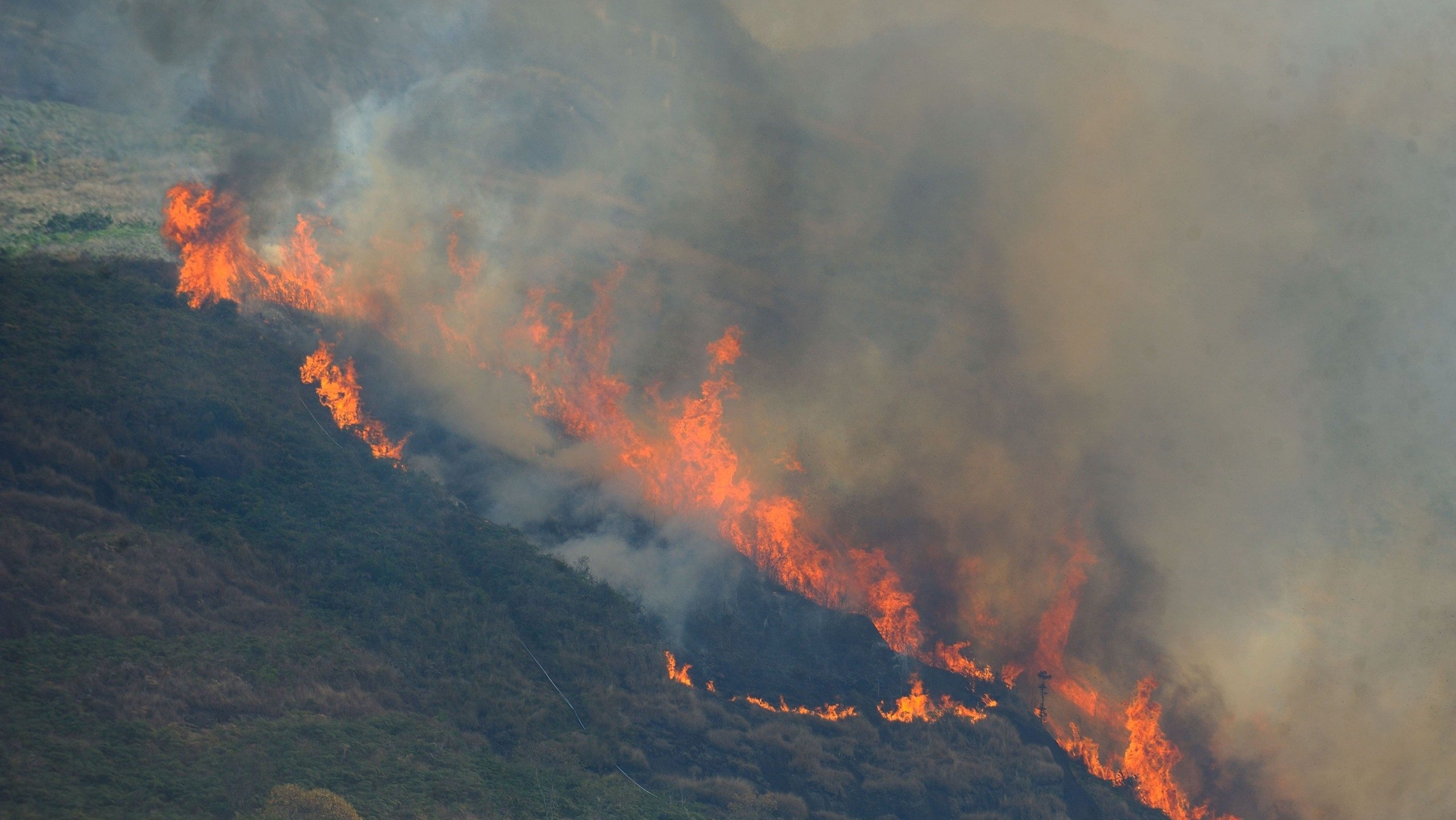 Queimadas na Amazônia equiparam, em apenas três meses, emissões brasileiras às da Noruega durante um ano todo. Na imagem: Mata em chamas em em Itaipava devido a uma sucessão de incêndios florestais de grandes proporções na Região Serrana do Rio (Foto Fernando Frazão/Agência Brasil)