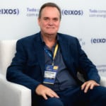 Cláudio Schlosser, diretor executivo de Logistica, Comercialização e Mercados da Petrobras, em entrevista ao estúdio eixos durante a ROG.e no Rio, em 24/9/2024 (Foto Vitor Curi/eixos)