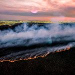 Sobrevoo no Parque Nacional de Brasília, atingido por incêndio de grandes proporções, em 15 de setembro de 2024 (Foto Ricardo Stuckert/PR)