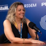 Heloísa Borges, diretora de Petróleo, Gás e Biocombustíveis da EPE, em entrevista ao estúdio eixos durante a ROG.e no Rio, em 26/9/2024 (Foto Vitor Curi/eixos)