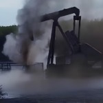 Cavalo-de-pau para produção terrestre de petróleo (Foto Divulgação)