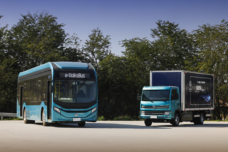 Caminhão e ônibus elétricos da Volkswagen | Divulgação