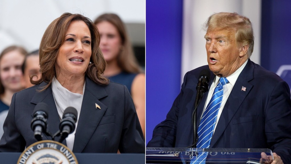 Kamala Harris e Donald Trump fazem campanha à presidência dos EUA