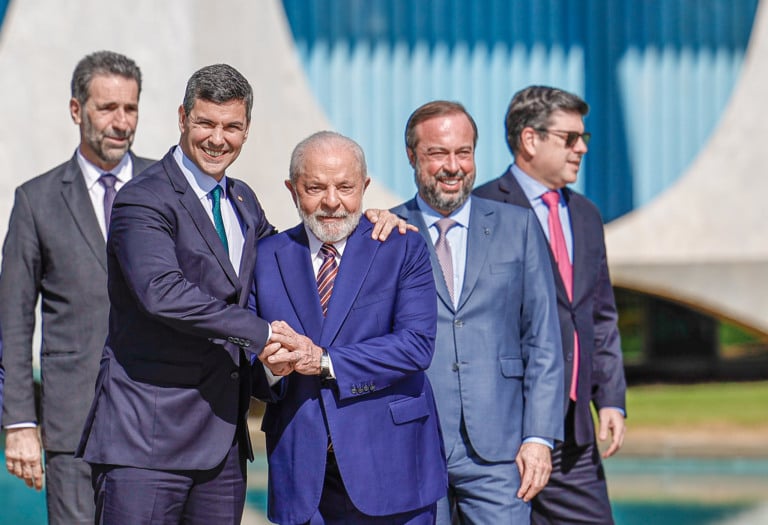 28 07 2023 - Presidente da República Luiz Inácio Lula da Silva durante encontro com Presidente eleito da República do Paraguai Santiago Peña Palácio da Alvorada Brasília - DF Foto- Ricardo Stuckert PR