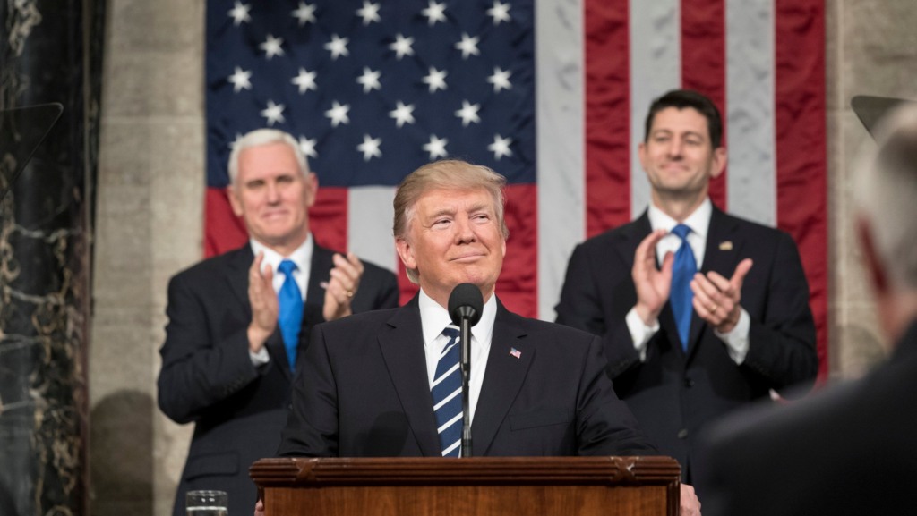 Guinada do presidente eleito , Donald Trump, na política de hidrogênio dos EUA pode ser bom para o Brasil. Na imagem: Presidente Donald Trump faz discurso ao Congresso dos EUA (Foto Shealah Craighead/Casa Branca)