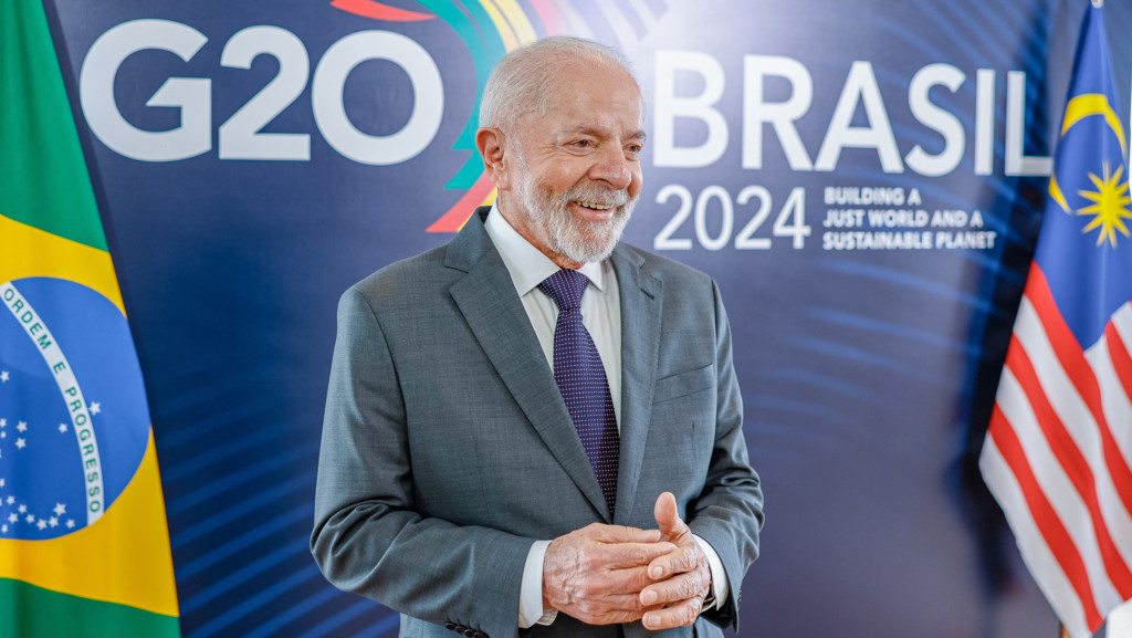 Presidente Lula da Silva durante reuniões do G20 Social na zona portuária do Rio de Janeiro, em 16/11/2024 (Foto Ricardo Stuckert/PR)