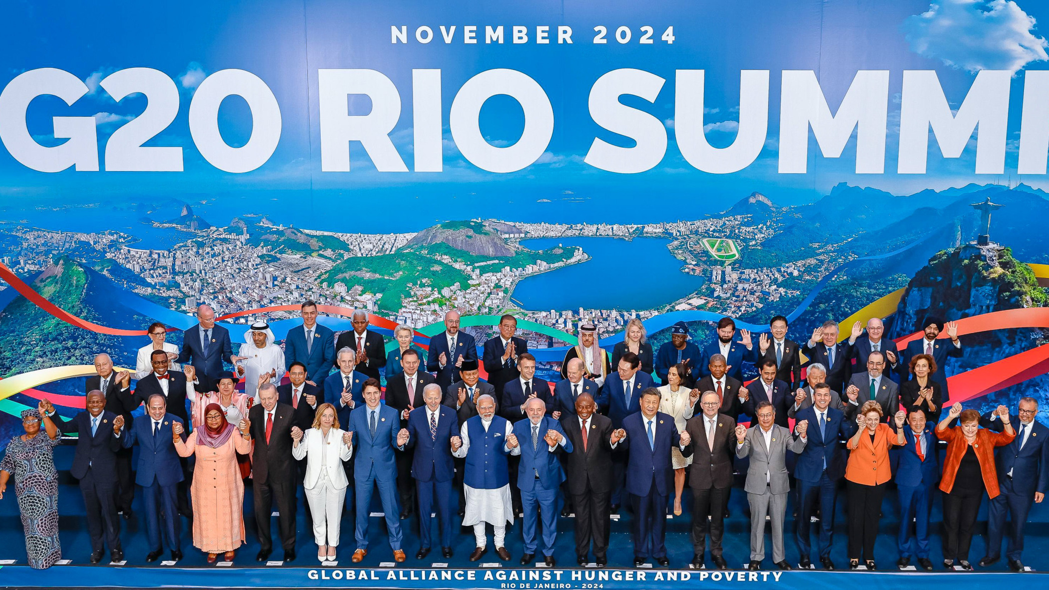 Consenso no G20 viabiliza o hidrogênio "verde e amarelo”, da reforma do etanol. Na imagem: Foto oficial do encontro para debater Desenvolvimento Sustentável e Transição Energética do G20, no Rio de Janeiro, em 19-11-2024 (Foto Ricardo Stuckert_PR)