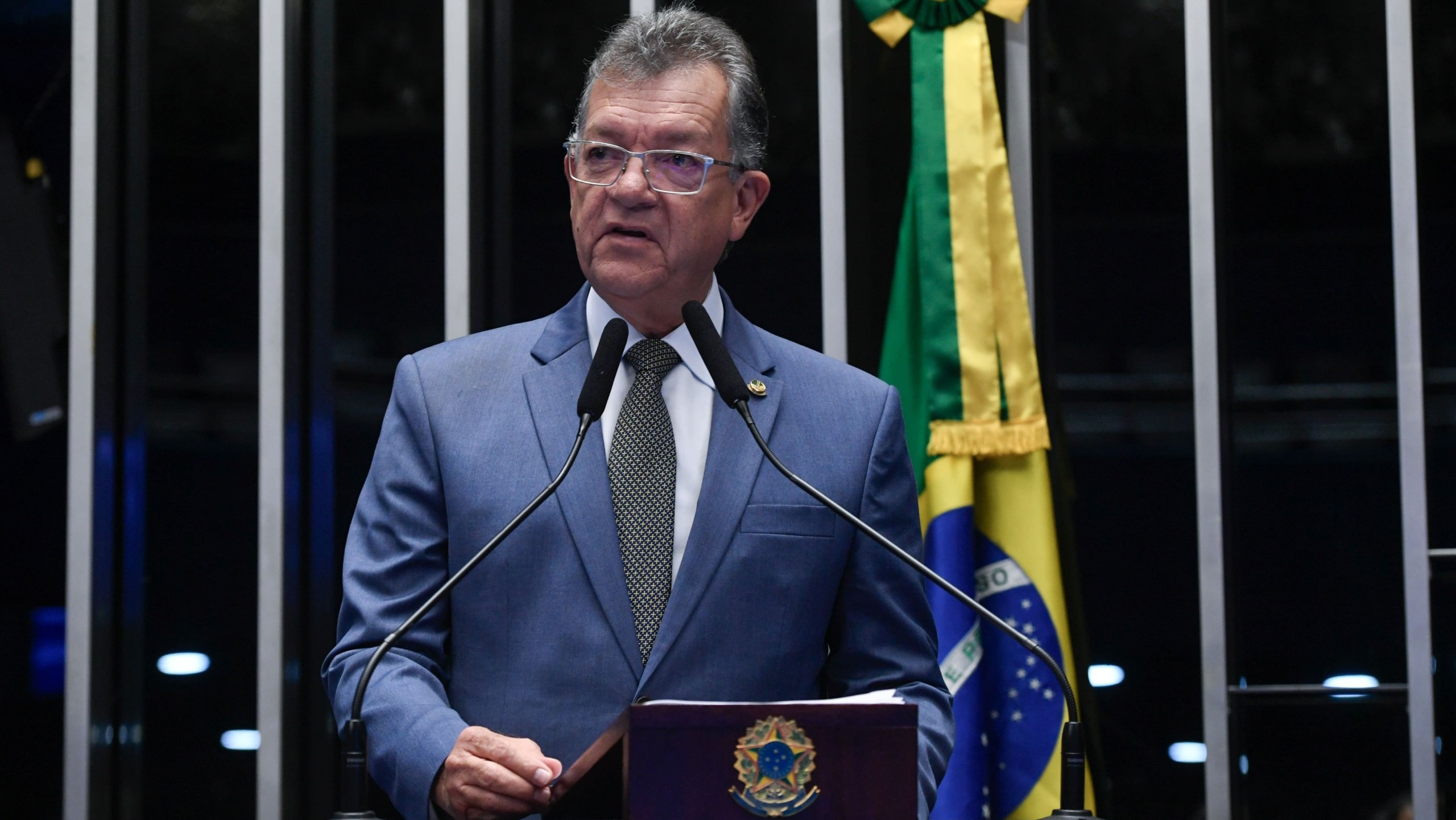 Laércio Oliveira discursa, à tribuna, no Plenário do Senado durante sessão deliberativa, em 30/10/2024 (Foto Jefferson Rudy/Agência Senado)