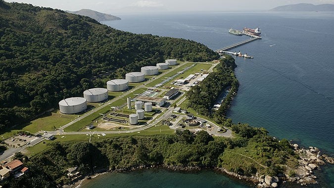 Vista do terminal da Transpetro em Angra dos Reis, RJ (Foto Reprodução Transpetro)