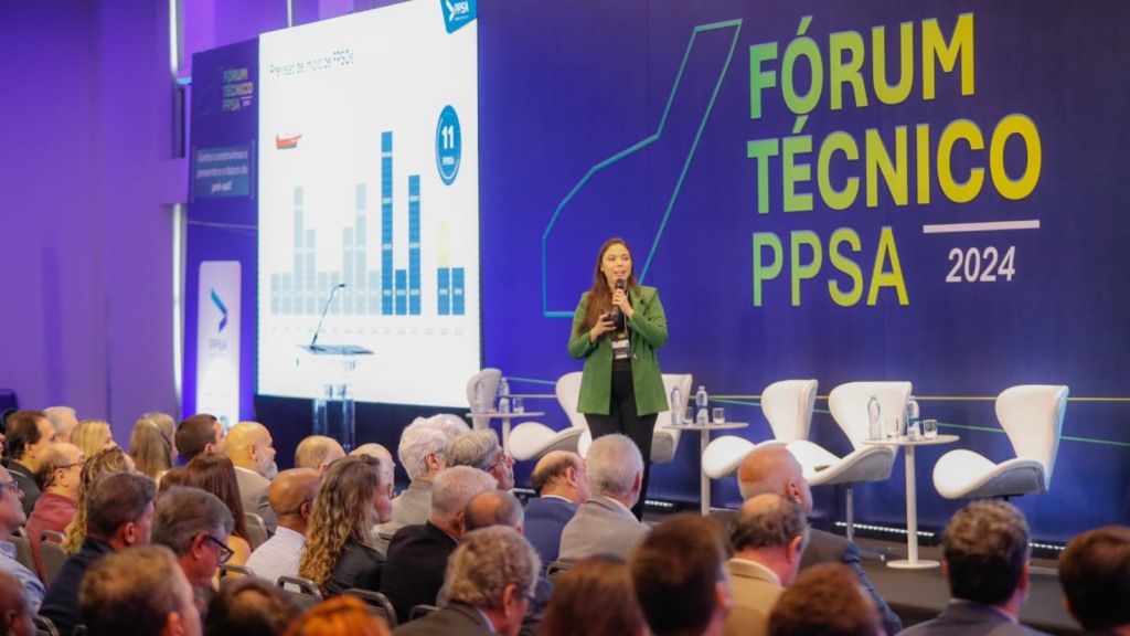 Tabita Loureiro, presidente interina da PPSA, durante Fórum Técnico da PPSA, no Rio de Janeiro, em 5/12/2024 (Foto Marcelo de Jesus/PPSA)