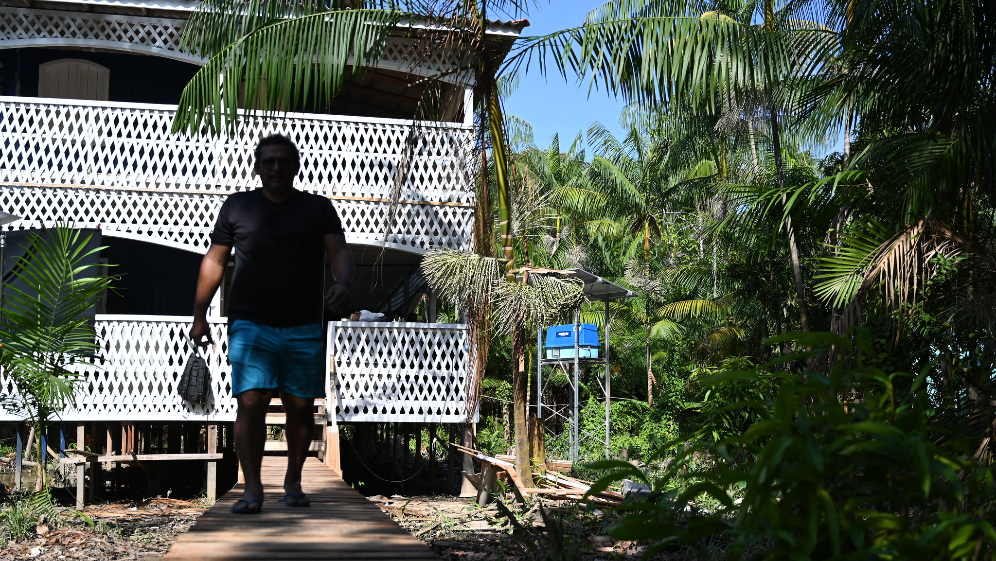 Painel fotovoltaico instalado pelo programa Energias da Amazônia e Programa Luz pra Todos, em 21/11/2024 (Foto Ricardo Botelho/MME)