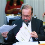 Alexandre Silveira durante a última reunião do Conselho Nacional de Política Energética (CNPE) de 2024, em 10 de dezembro (Foto Tauan Alencar/MME)