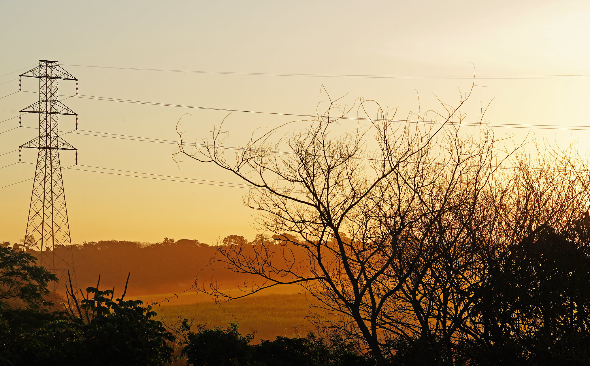 Linha de transmissão de energia elétrica de alta tensão (Foto Tauan Alencar/MME)