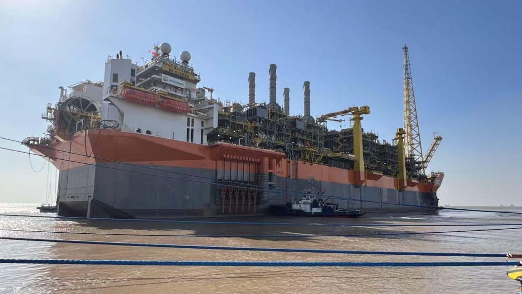 FPSO Alexandre de Gusmão deixa a China com destino ao campo de Mero (Foto Agência Petrobras)