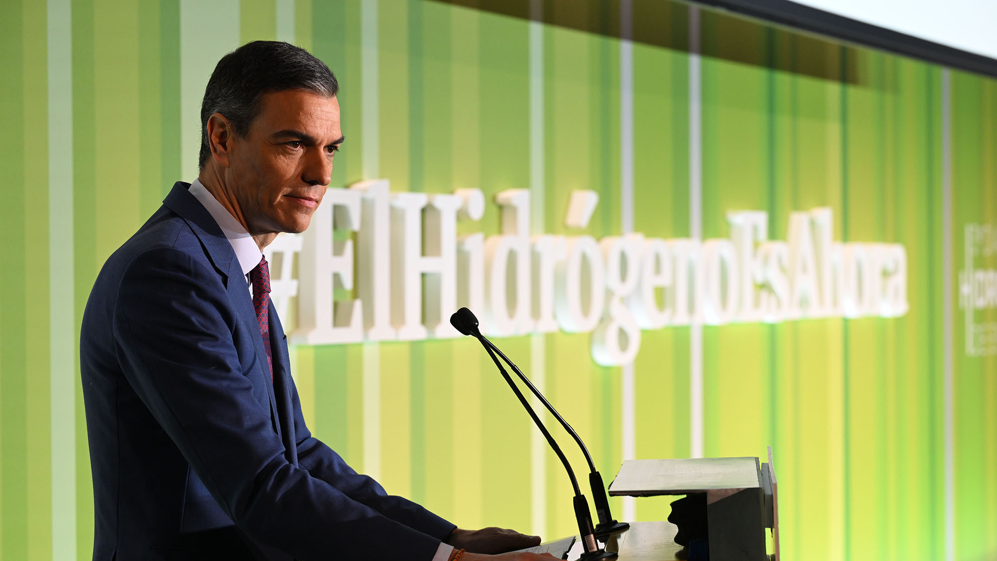 Presidente da Espanha, Pedro Sánchez, anuncia novos investimentos para estimular produção de hidrogênio verde no país (Foto Pool Moncloa/Borja Puig de la Bellacasa)