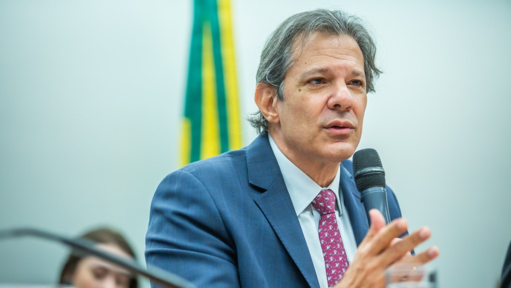 Ministro da Fazenda, Fernando Haddad, em audiência na Câmara dos Deputados, em 22/5/2024 (Foto Diogo Zacarias/MF)