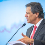 Ministro da Fazenda, Fernando Haddad, fala ao microfone (Foto Diogo Zacarias/MF)