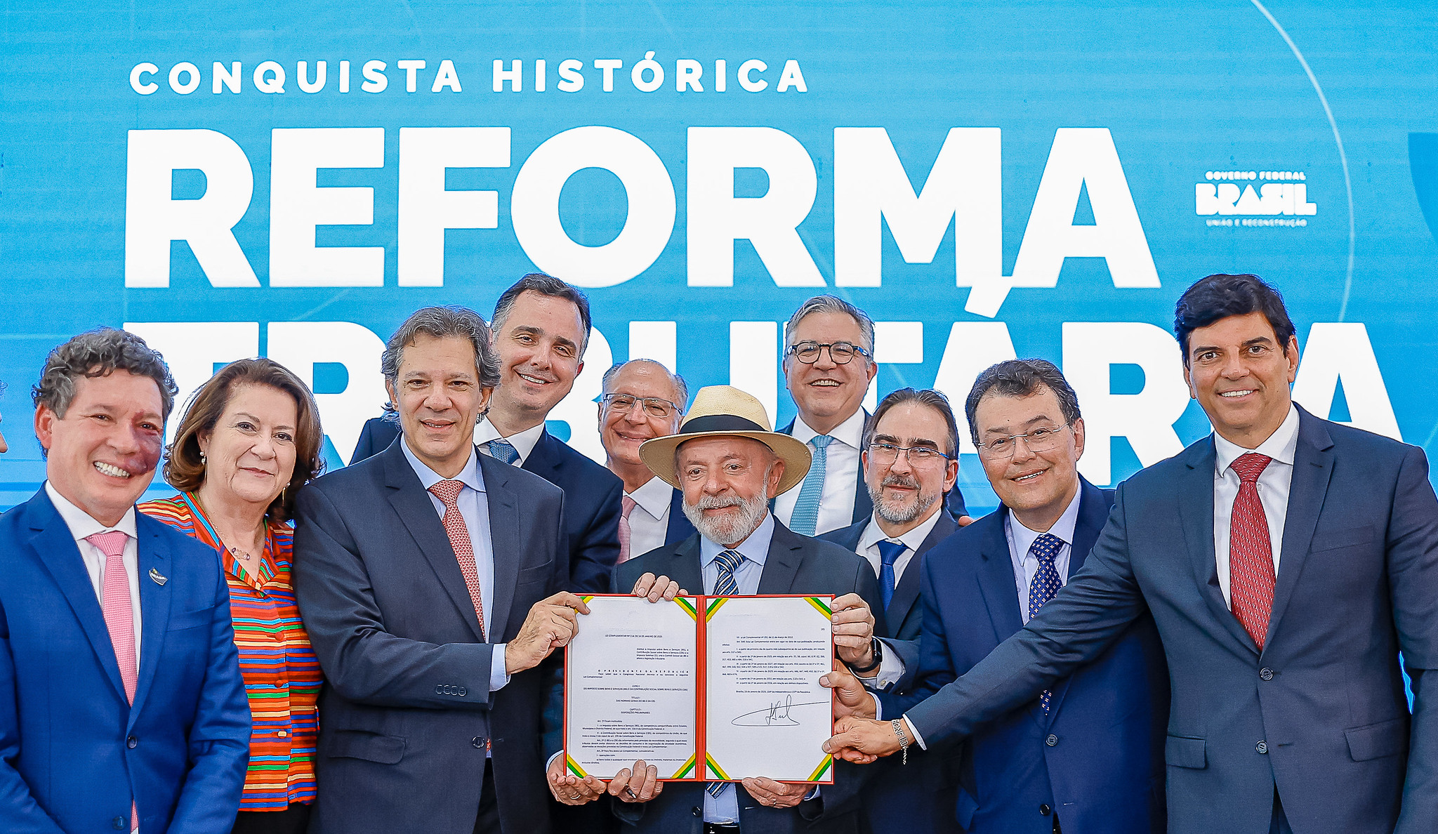 Presidente da República, Luiz Inácio Lula da Silva, durante cerimônia de sanção do Projeto de Lei Complementar nº 68/2024 de regulamentação da Reforma Tributária