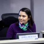 Diretora-substituta da Aneel, Ludimila Lima, durante a 2ª Reunião Ordinária da diretoria de 2025, em 28 de janeiro (Foto Divulgação)