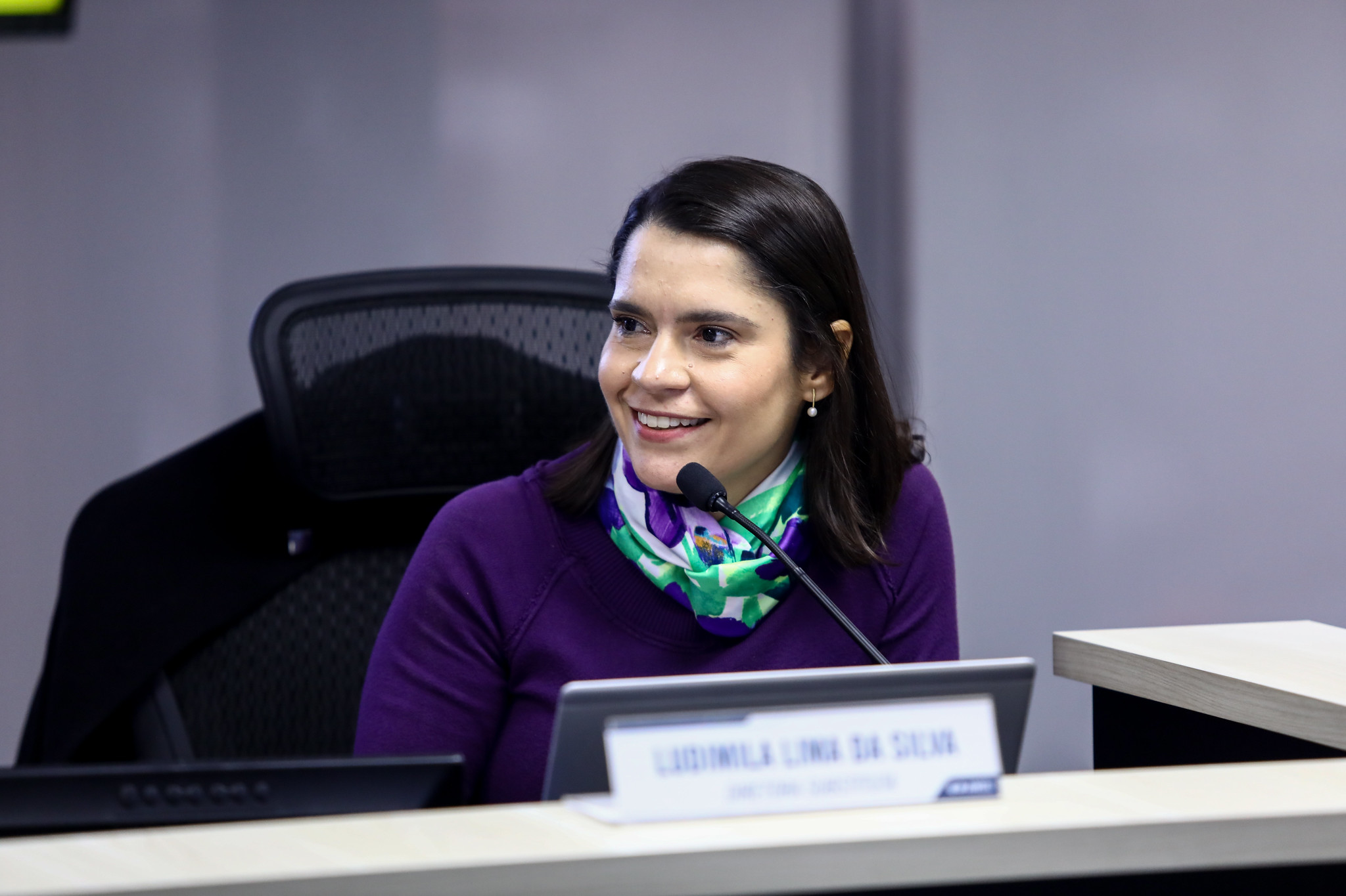 Diretora-substituta da Aneel, Ludimila Lima, durante a 2ª Reunião Ordinária da diretoria de 2025, em 28 de janeiro (Foto Divulgação)